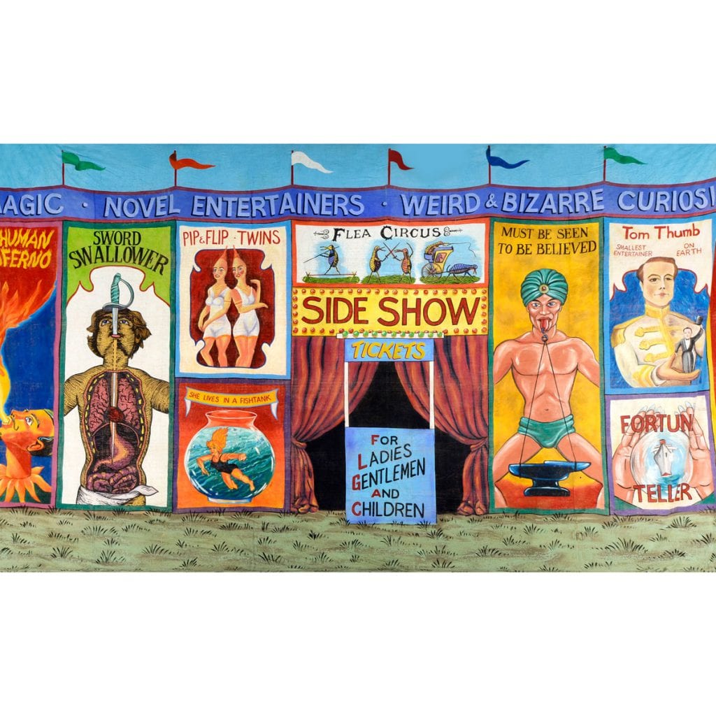 Circus Sideshow Alley Posters Painted Backdrop Bd 0044