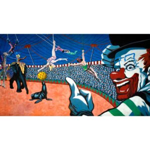 Circus Performers Under Big Top Painted Backdrop BD-0049