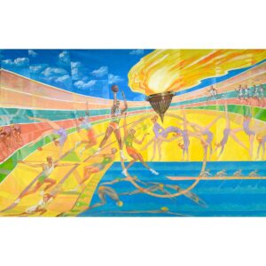 Olympic Stadium Montage Painted Backdrop BD-0310