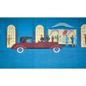 Roaring 20s Automobile Painted Backdrop BD-0761