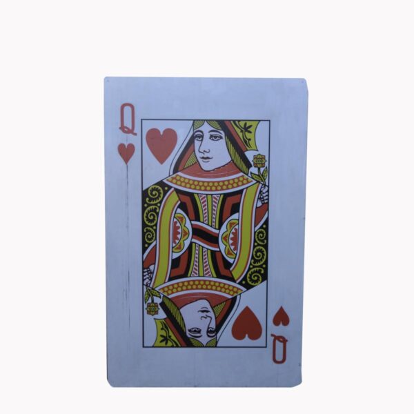 fancy queen of hearts casino playing card