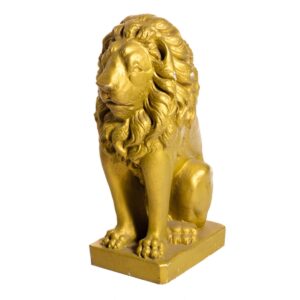 Gold Lion Sitting Statue