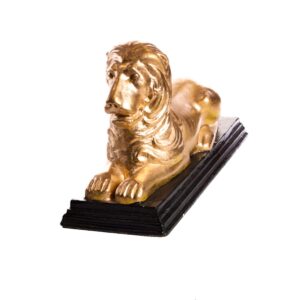 Gold Lion Lying Statue