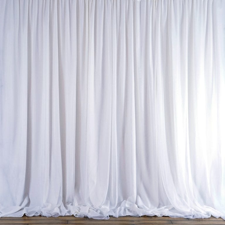 White Chiffon Drape