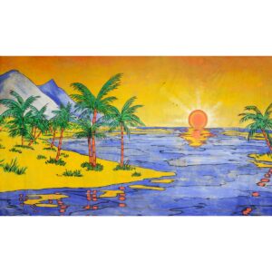 Another Caribbean Sunset Painted Backdrop BD-0033