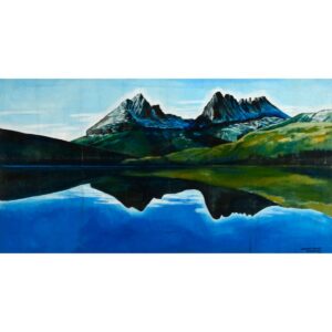 Mountain Mirror Lake Painted Backdrop BD-0524