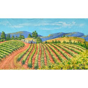 Winery Vineyard Painted Backdrop BD-0900