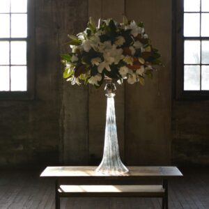 Glass and Chrome Vase - Flower Arrangement is Extra