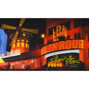 Moulin Rouge Windmill Painted Backdrop BD-1038
