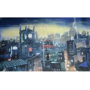 Gotham City Clock Tower Painted Backdrop BD-0842-0