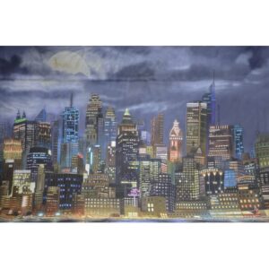 Gotham City Moonlit Painted Backdrop BD-0844-0