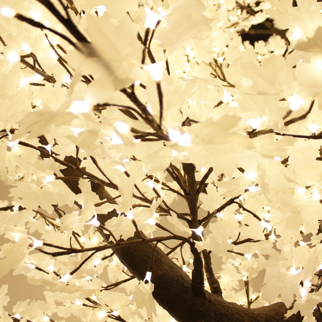 Large Illuminated White Tree