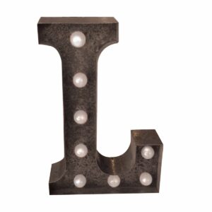 "L" Marquee Letter, rust-0