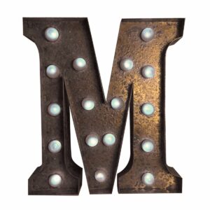 "M" Marquee Letter, rust-0