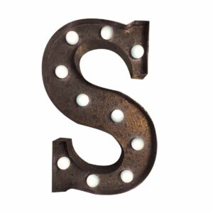 "S" Marquee Letter, rust-0