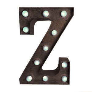 "Z" Marquee Letter, rust -0