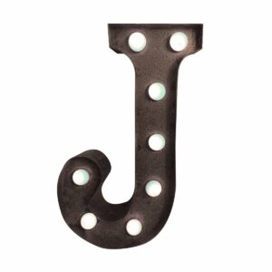 "J" Marquee Letter, rust-0